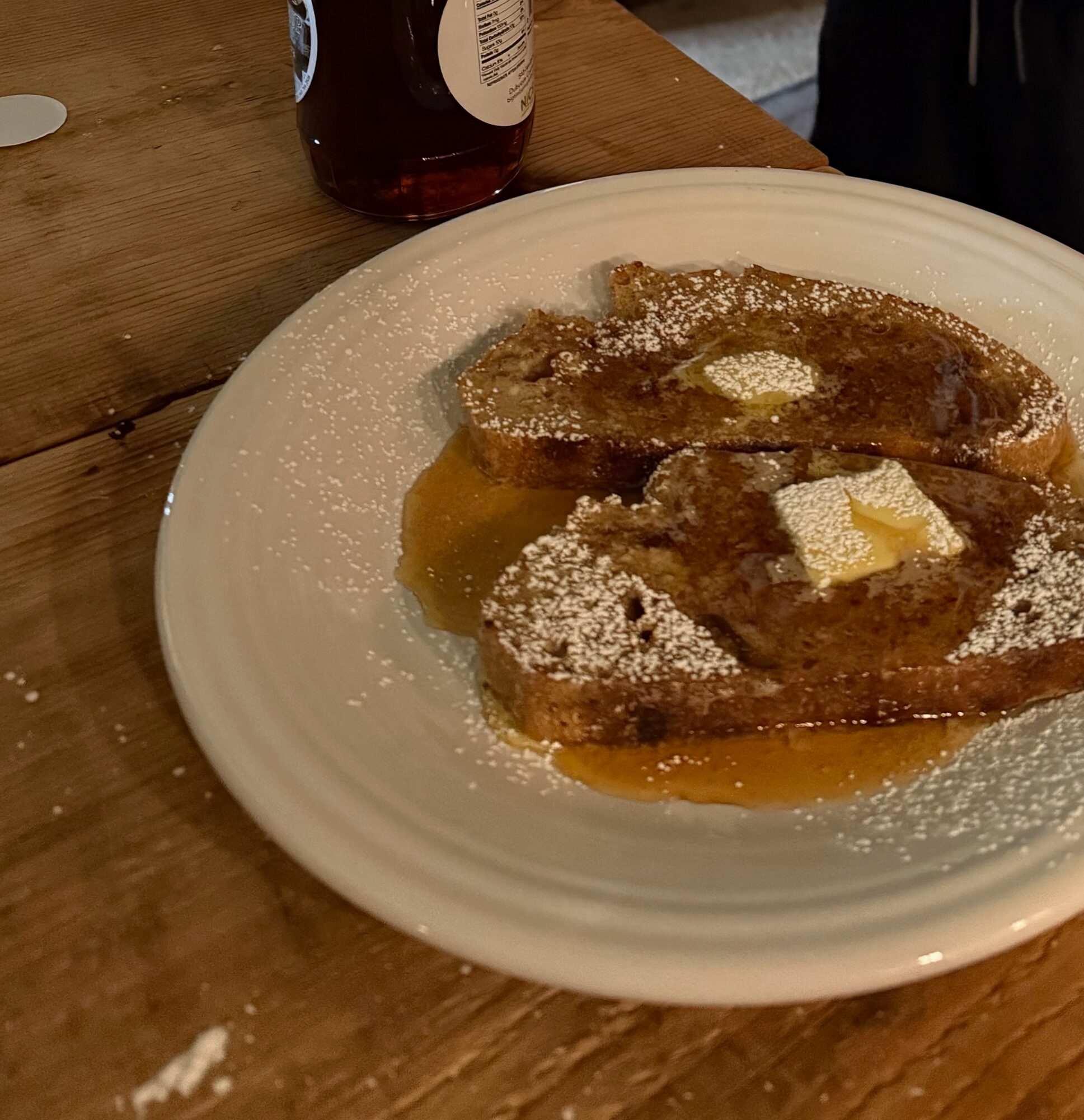 French toast with maple syrup