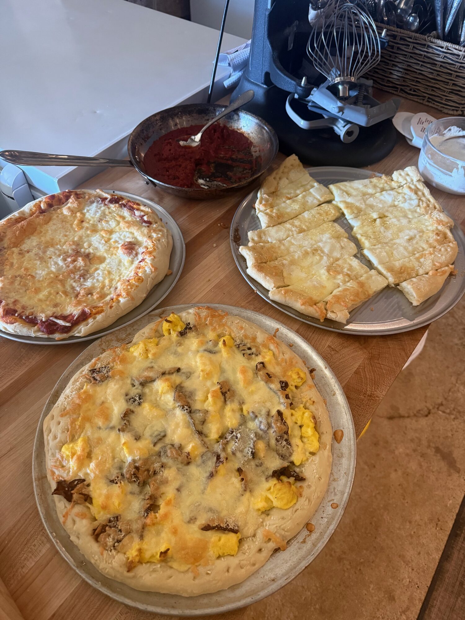 Homemade pizzas fresh from our kitchen