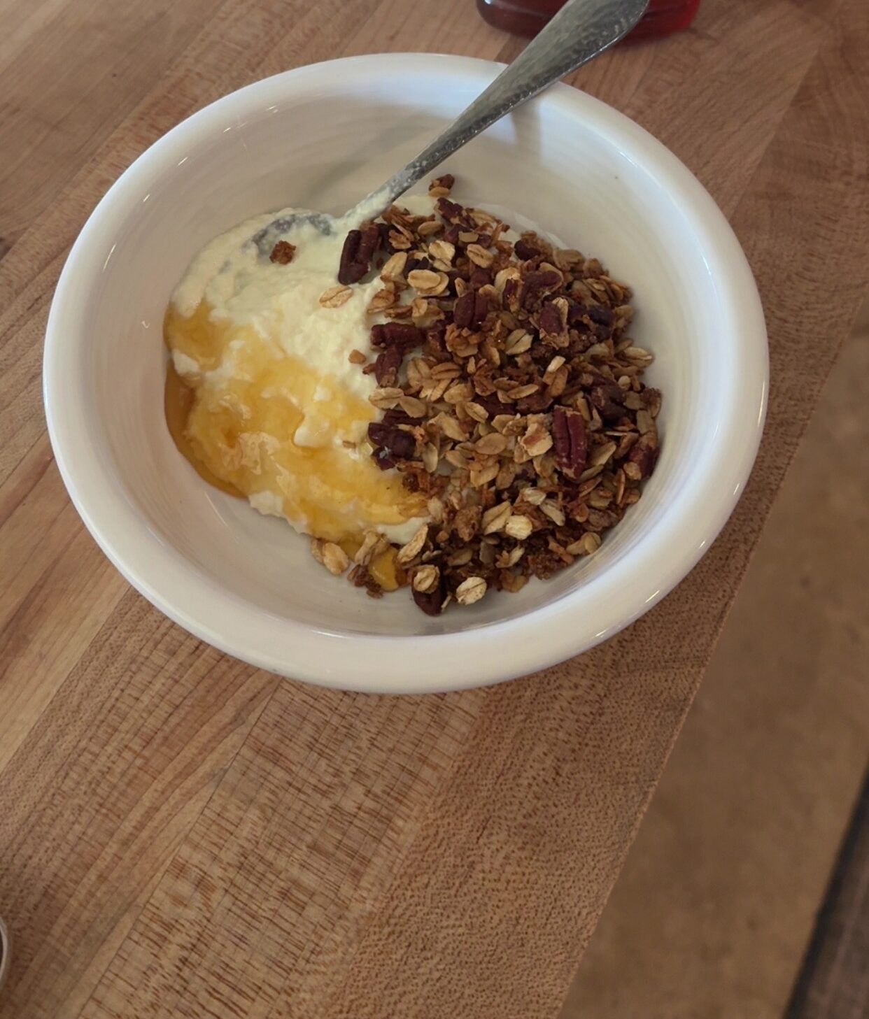 Granola over yogurt